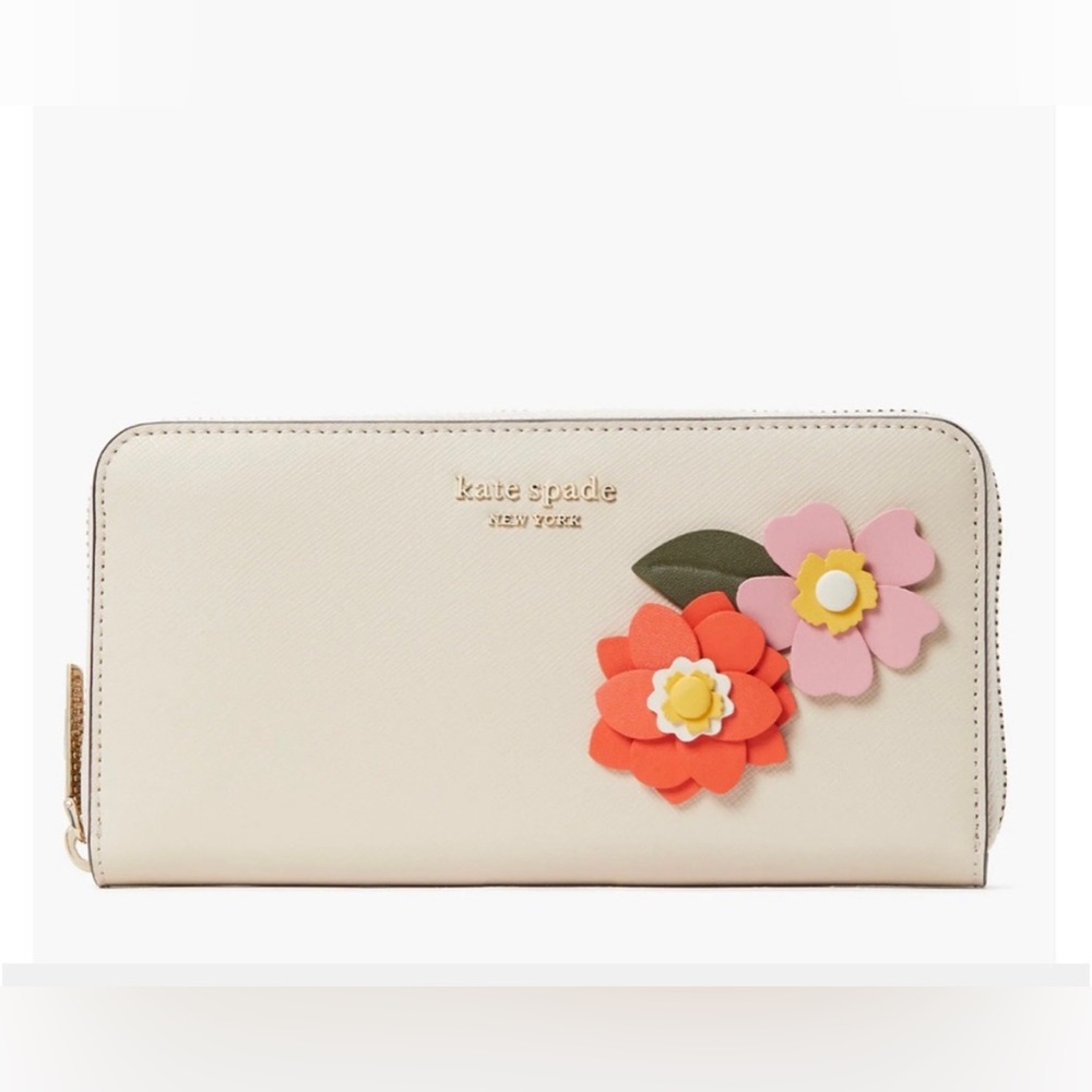 ❤️❤️❤️NWT kate spade Petal zip around continental Wallet K6637❤️❤️❤️